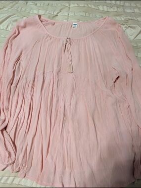 Old Navy Light Pink Peasant Tunic with Tassel
